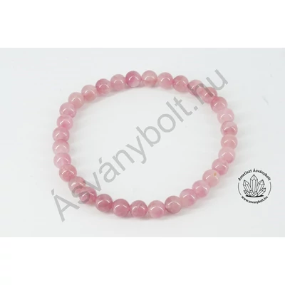 Turmalin pink 6-os golyós karkötő