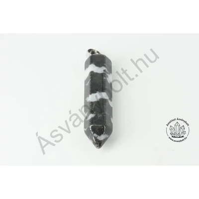 Zebra márvány csapos fúrt csúcs medál