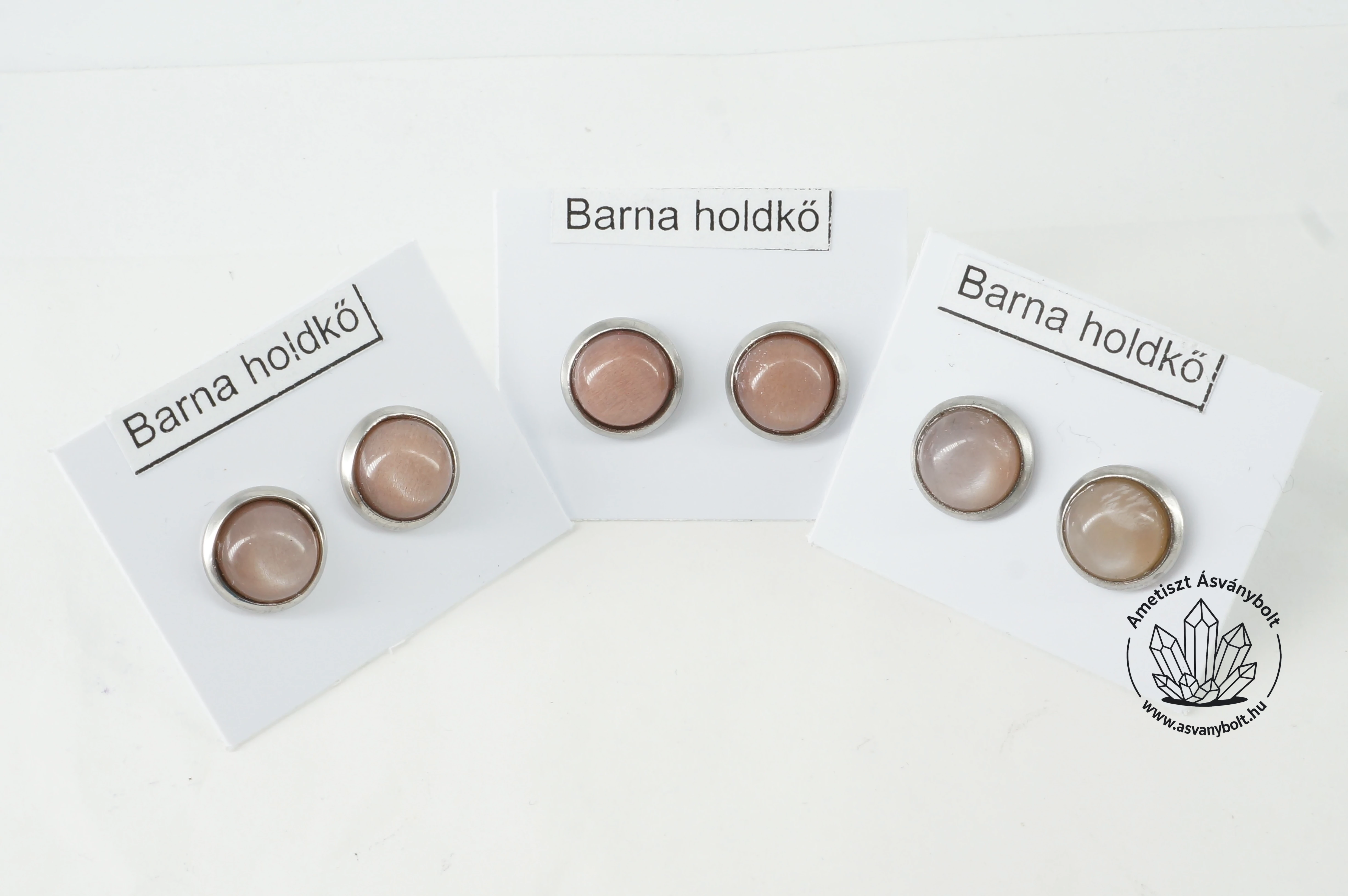 Barna holdkő 8-as füli nemesacélban
