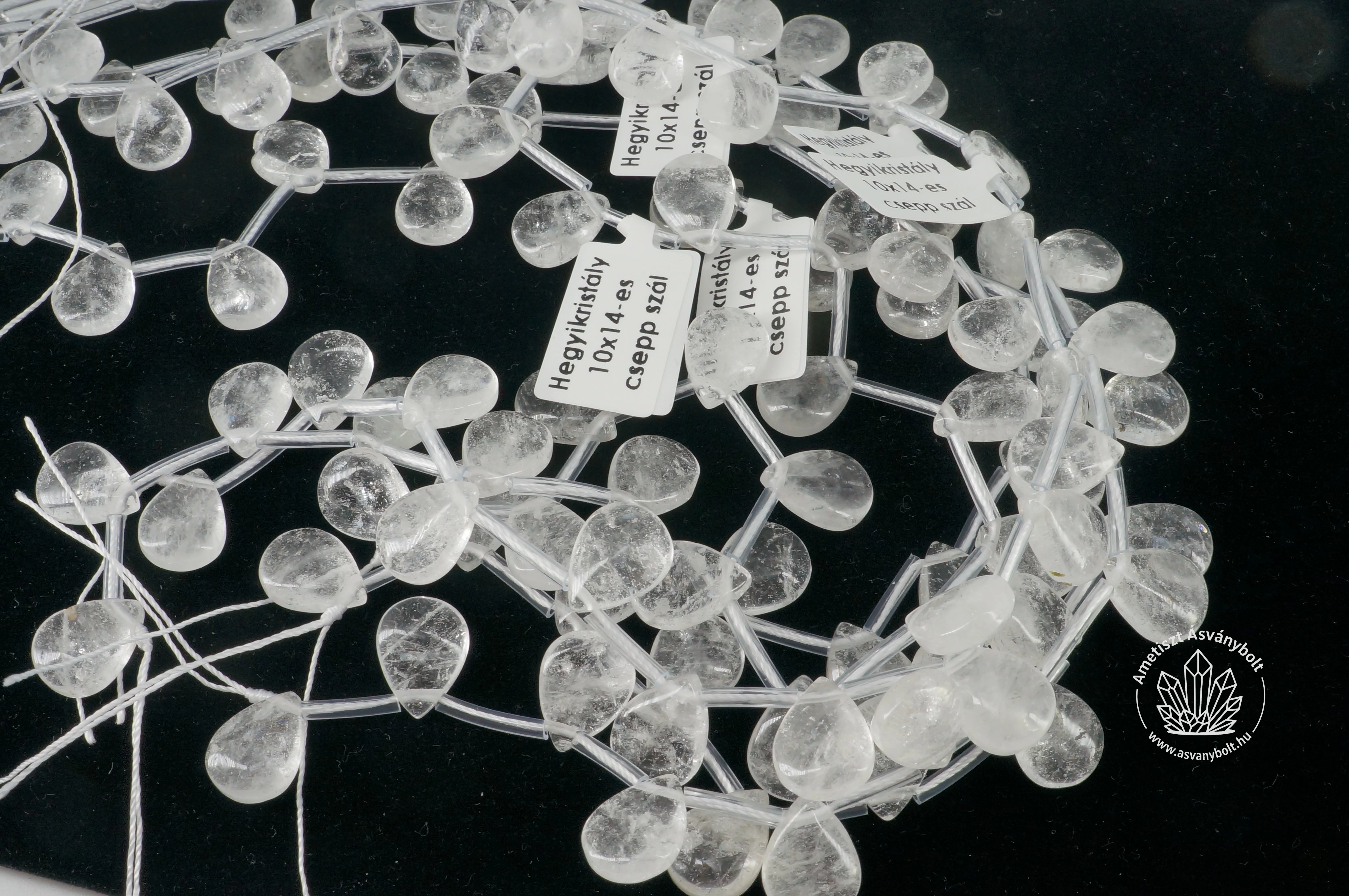 Hegyikristály 10x14-es csepp szál