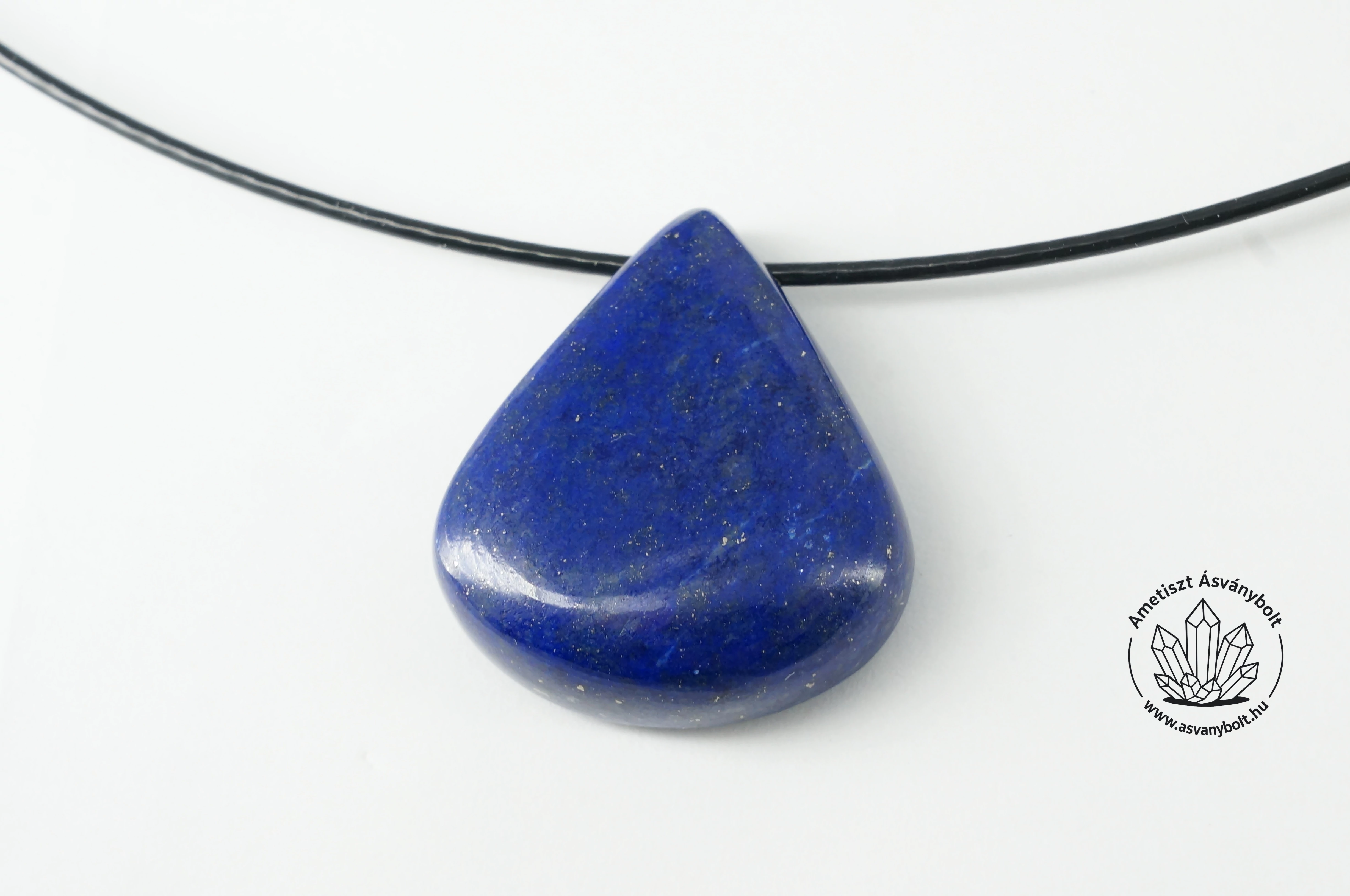 Lazurit pici csepp fúrt medál sodronyláncon 9800