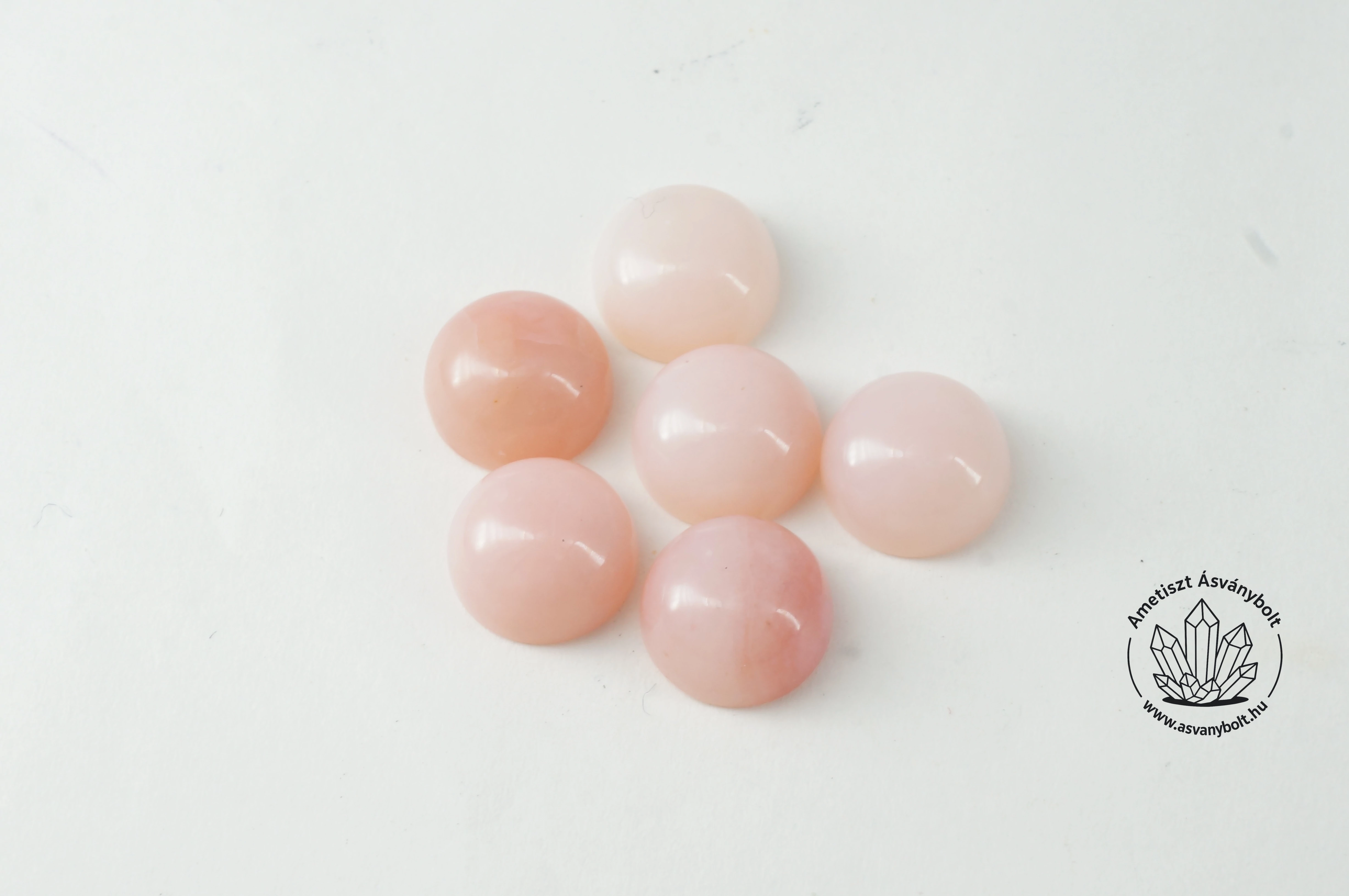 Rózsaopál extra 8 mm-es kaboson