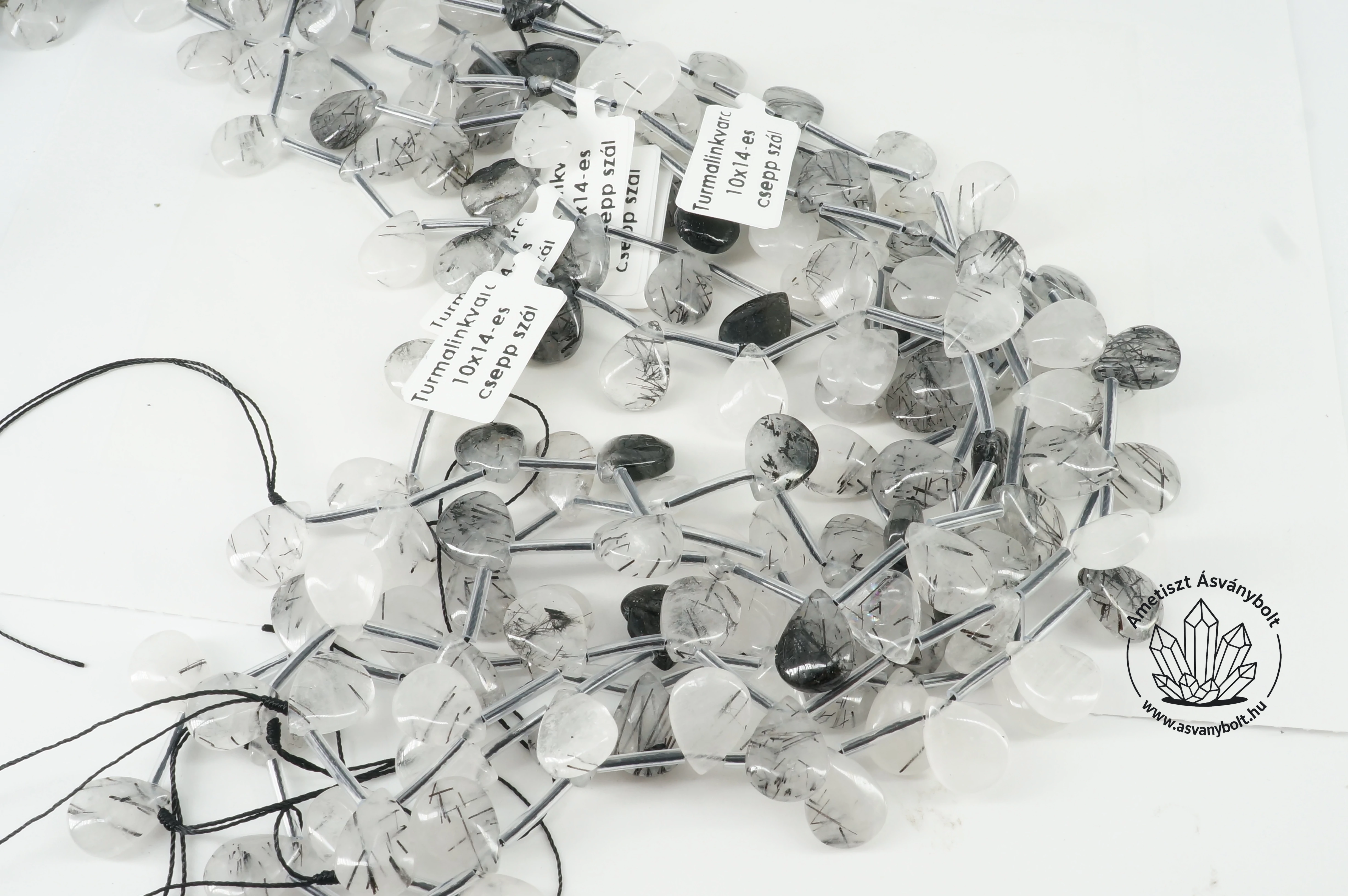 Turmalinkvarc 10x14-es csepp szál