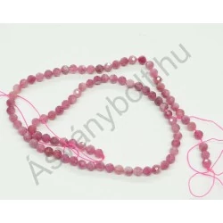 Turmalin pink fazettált 4,5 mm-es golyós szál