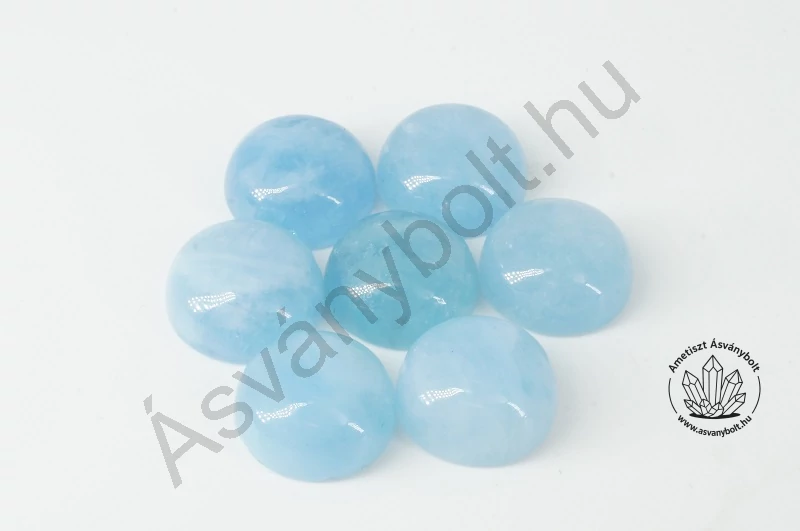 Akvamarin 12 mm-es kaboson