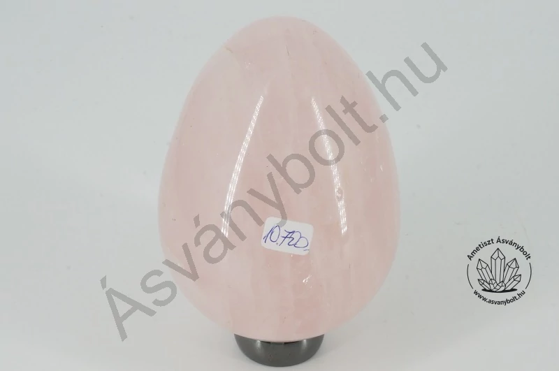 Rózsakvarc drágakő tojás 10700