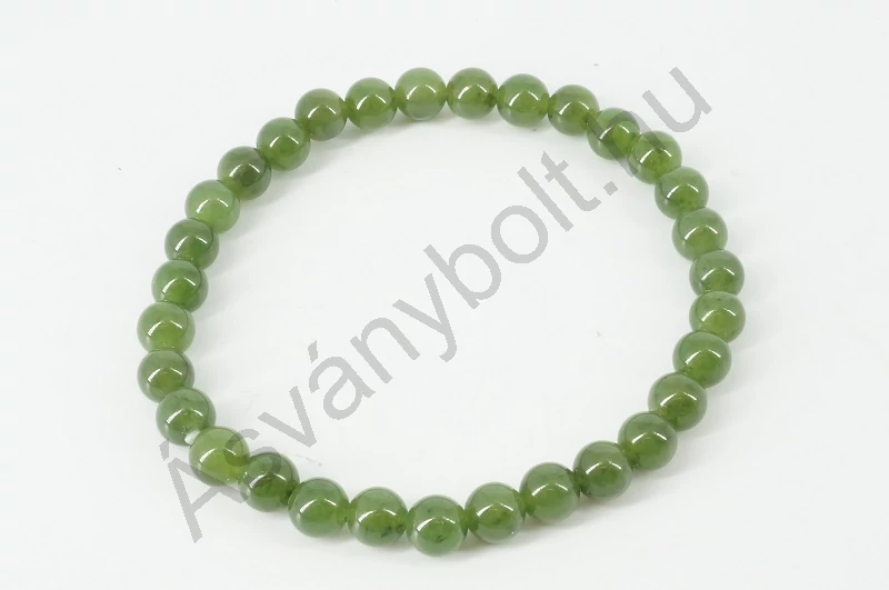 Nefrit jade 6 mm-es golyós karkötő