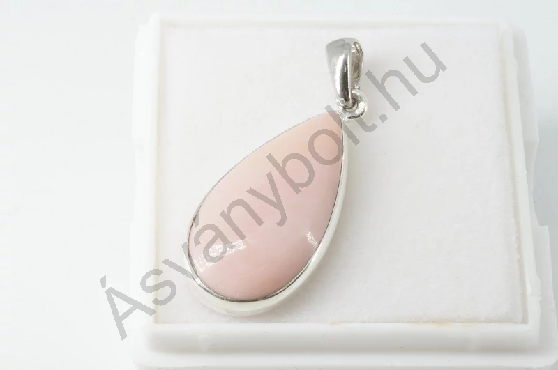 Opál pink csepp drágakő ezüstben 13200