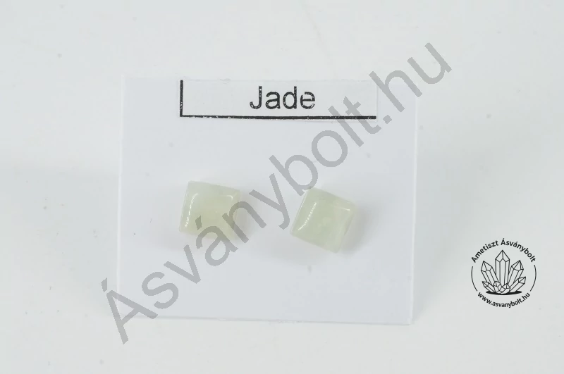 Jade kínai 6x6-os négyzet nemesacélos füli