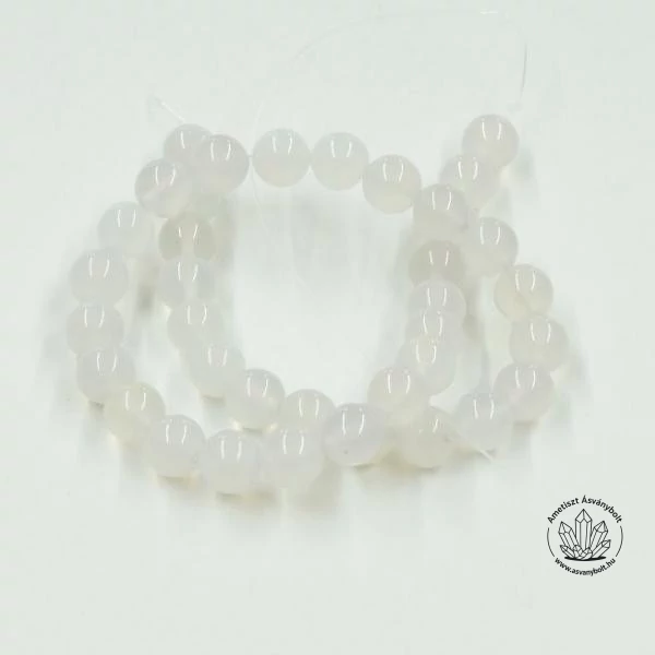 Achát fehér 10 mm-es szál