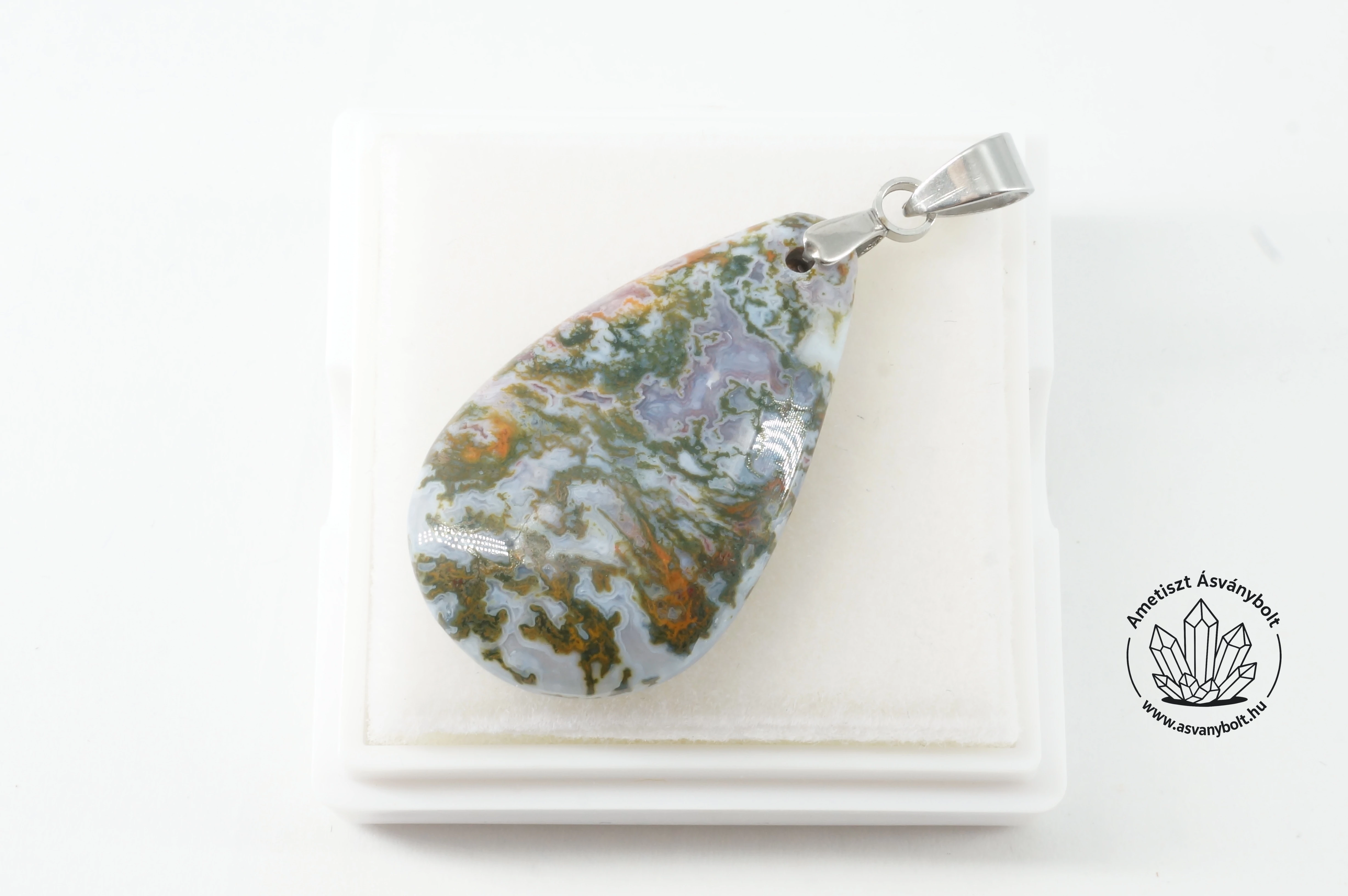 Achát mátrai extra csepp fúrt medál 10500