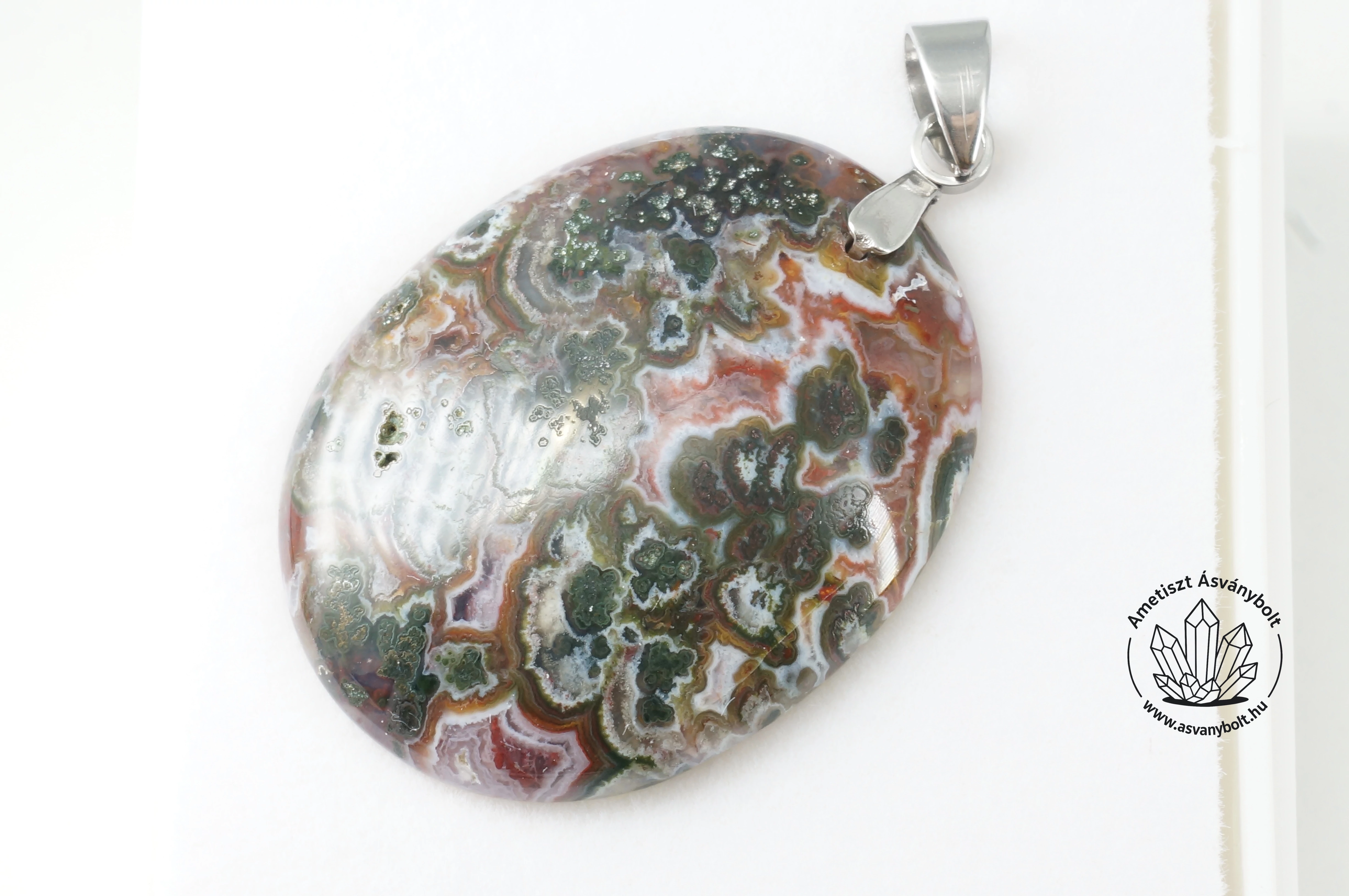Achát zempléni ovális medál 9900