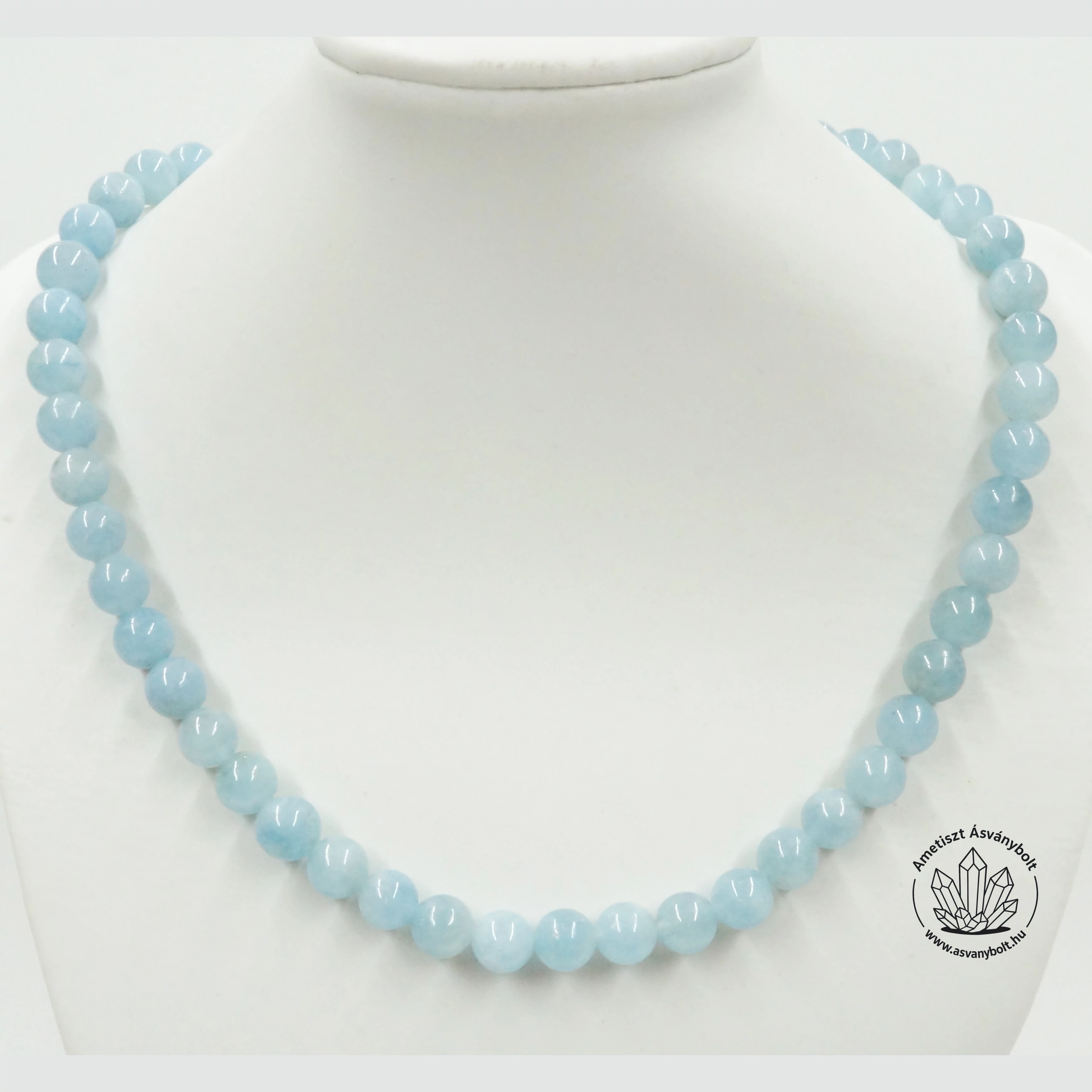 Akvamarin 8-as golyós lánc