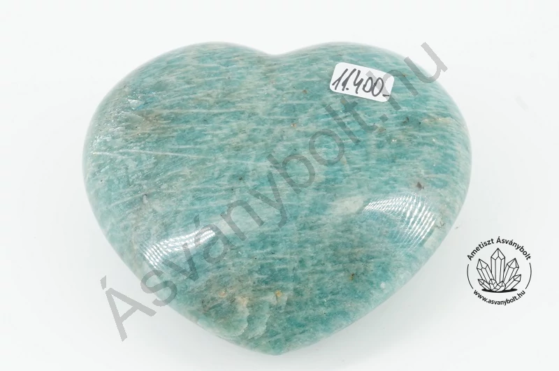 Amazonit szív faragás 11400