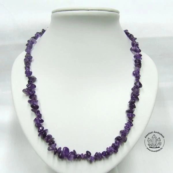 Ametiszt szemcselánc 50 cm