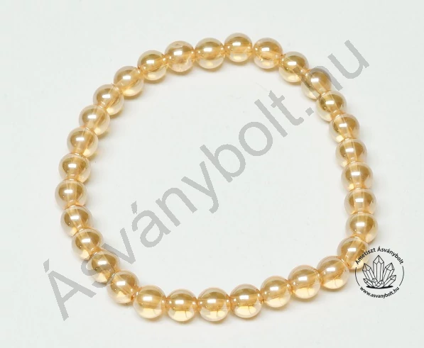 Arany aura 6 mm-es golyós karkötő