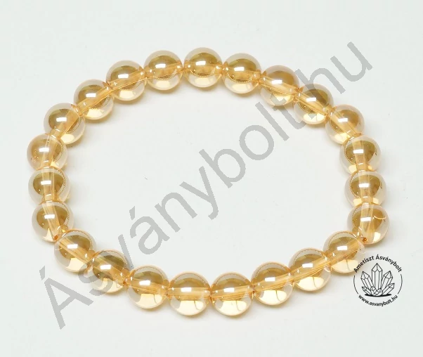 Arany aura 8 mm-es golyós karkötő