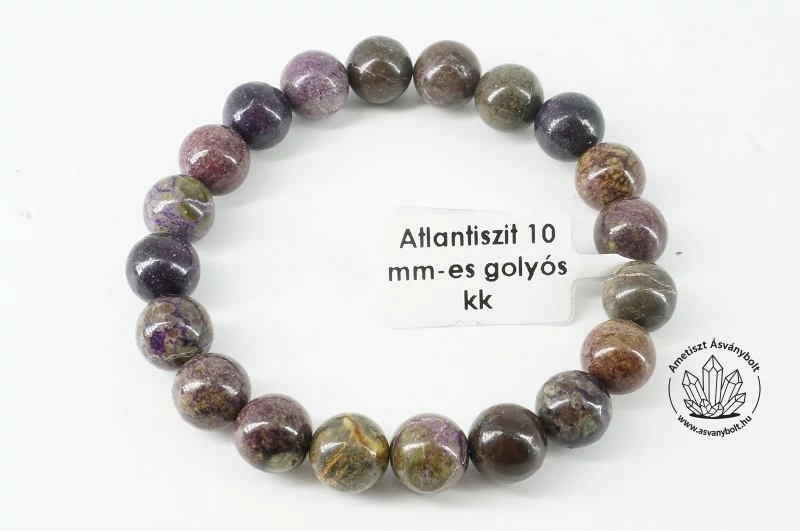 Atlantiszit 10 mm-es golyós karkötő