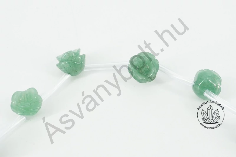 Aventurin 12 mm-es fűzhető rózsa 1 db