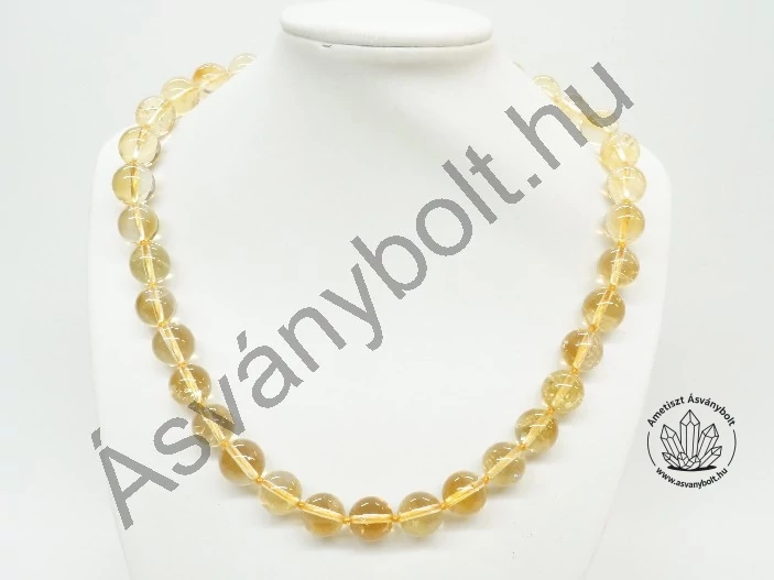 Citrin 12-es golyós csomózott lánc