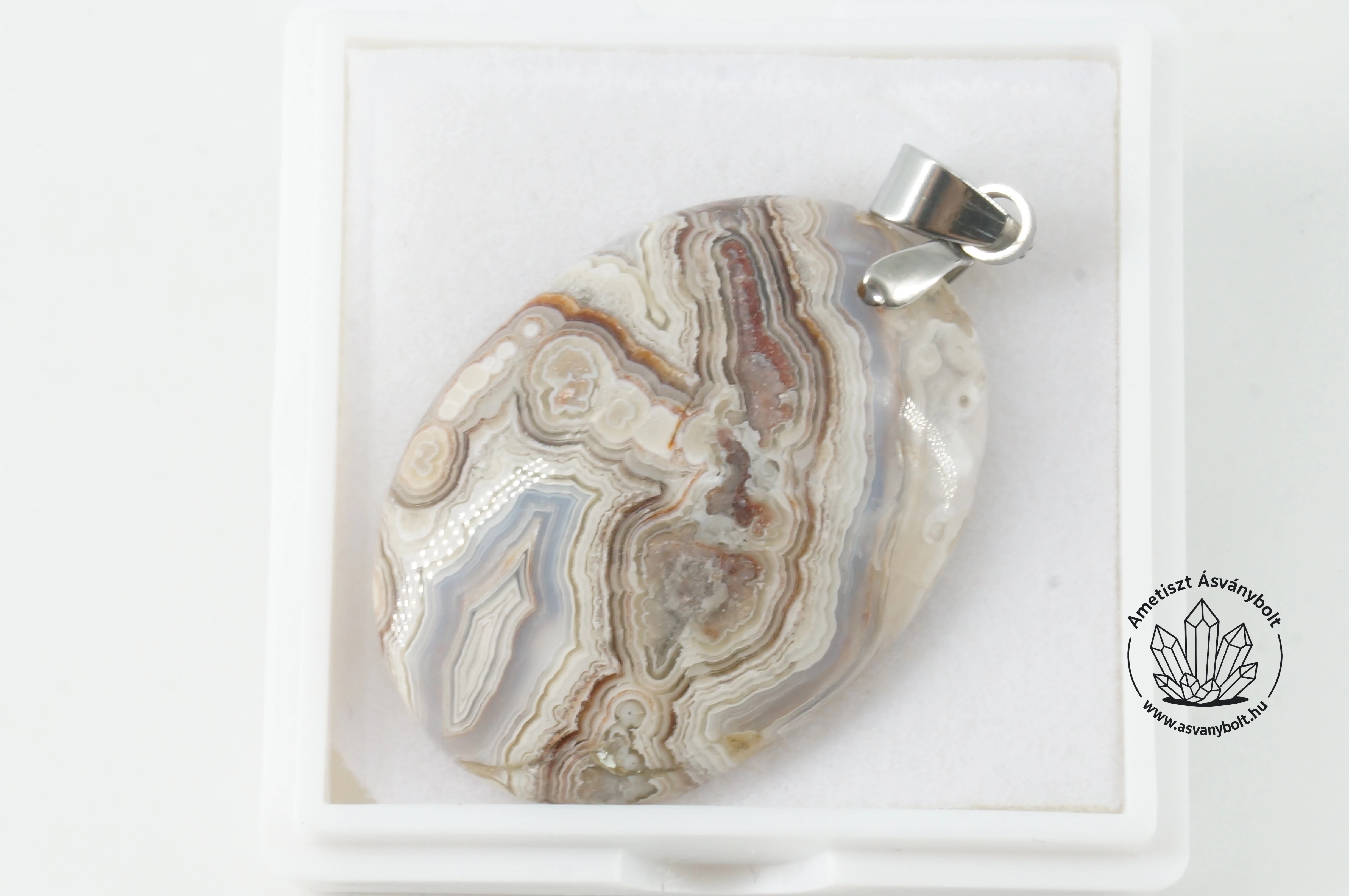 Crazy lace achát fúrt medál 11200