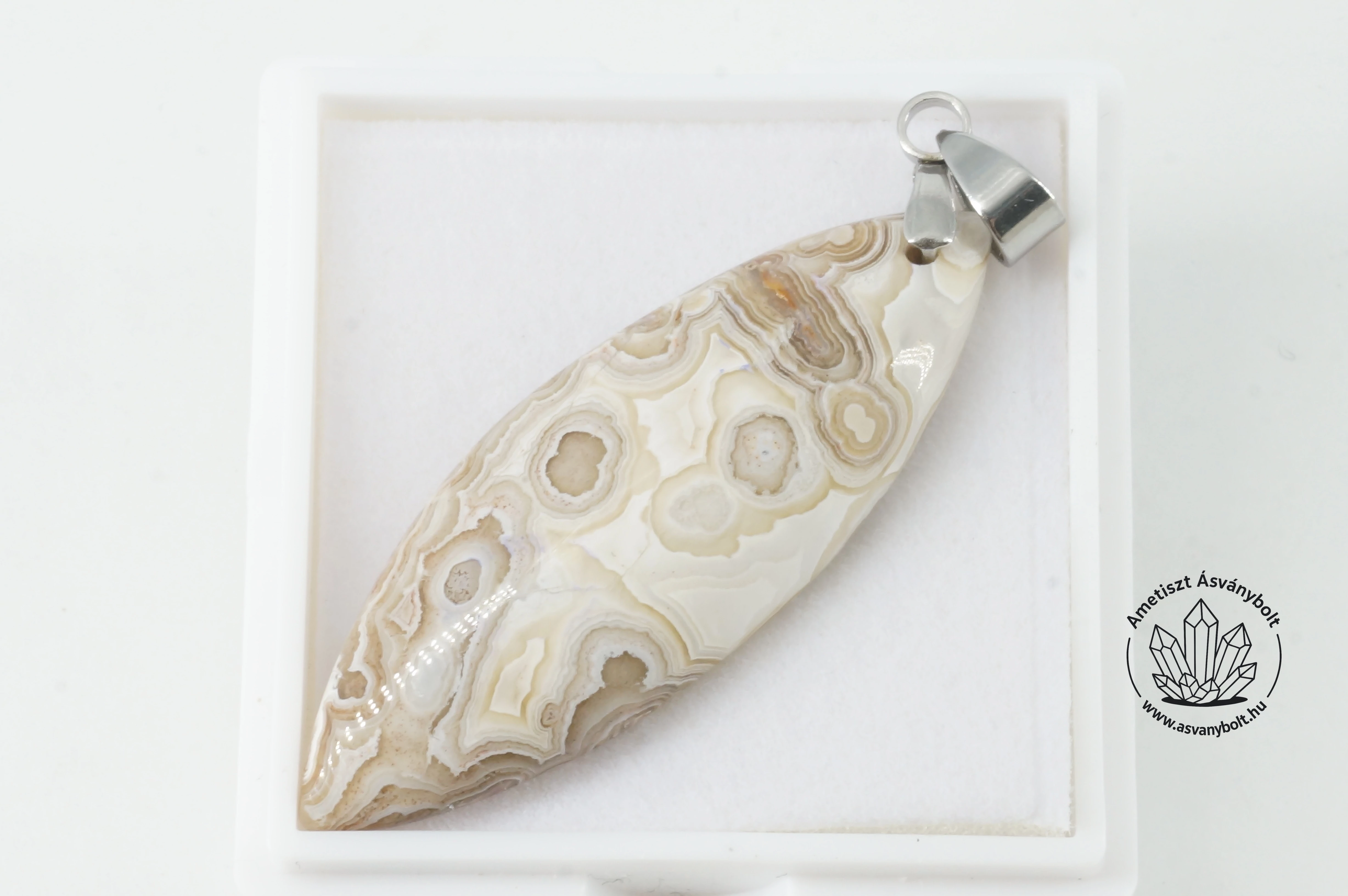 Crazy lace achát fúrt medál 9850