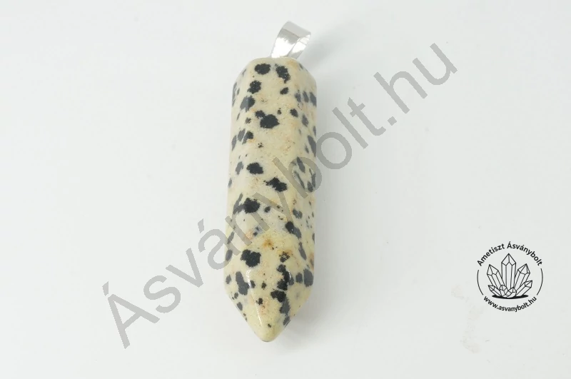 Dalmata jáspis csapos fúrt csúcs medál