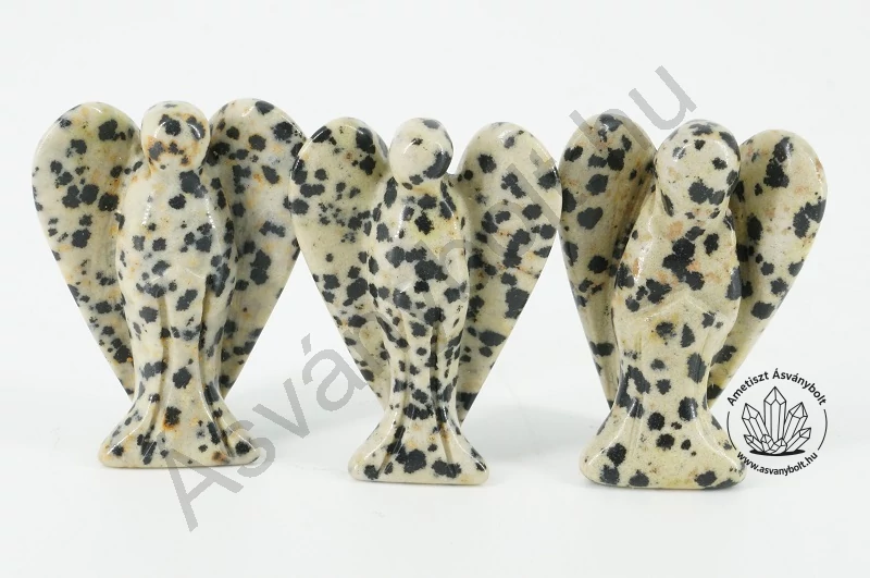 Dalmata jáspis kis angyal figura