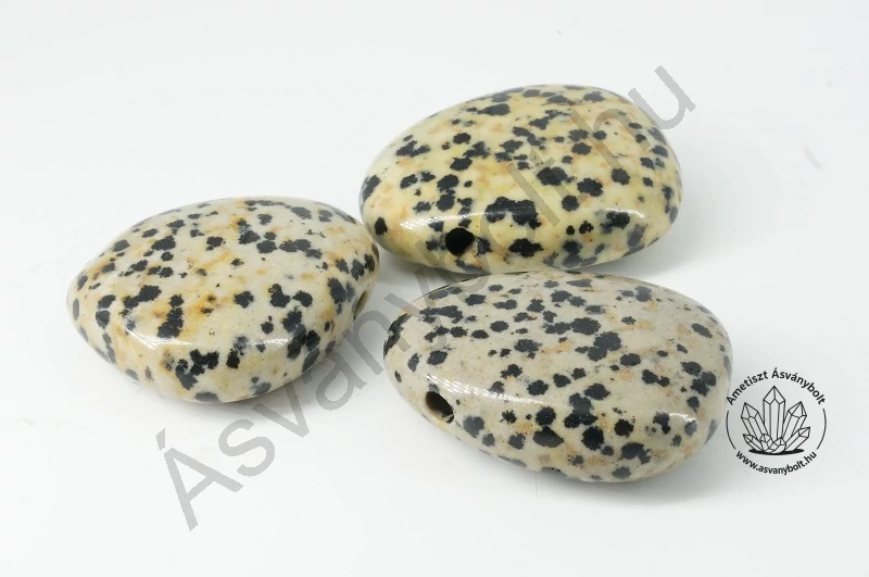 Dalmata jáspis oldalról fúrt medál