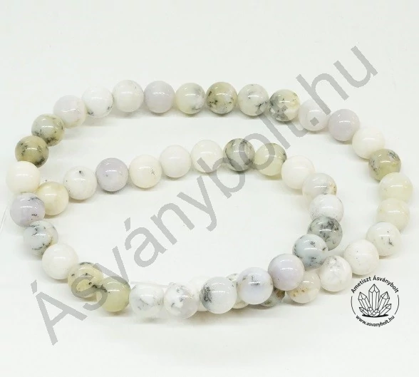 Dendrites opál 8 mm-es golyós szál