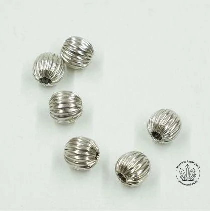 Díszgolyó bordás 6 mm 10 db