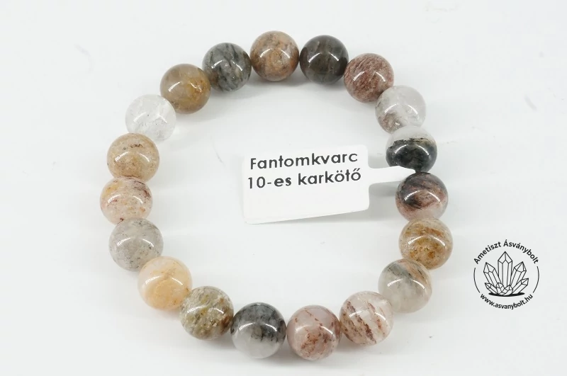 Fantomkvarc 10 mm-es golyós karkötő