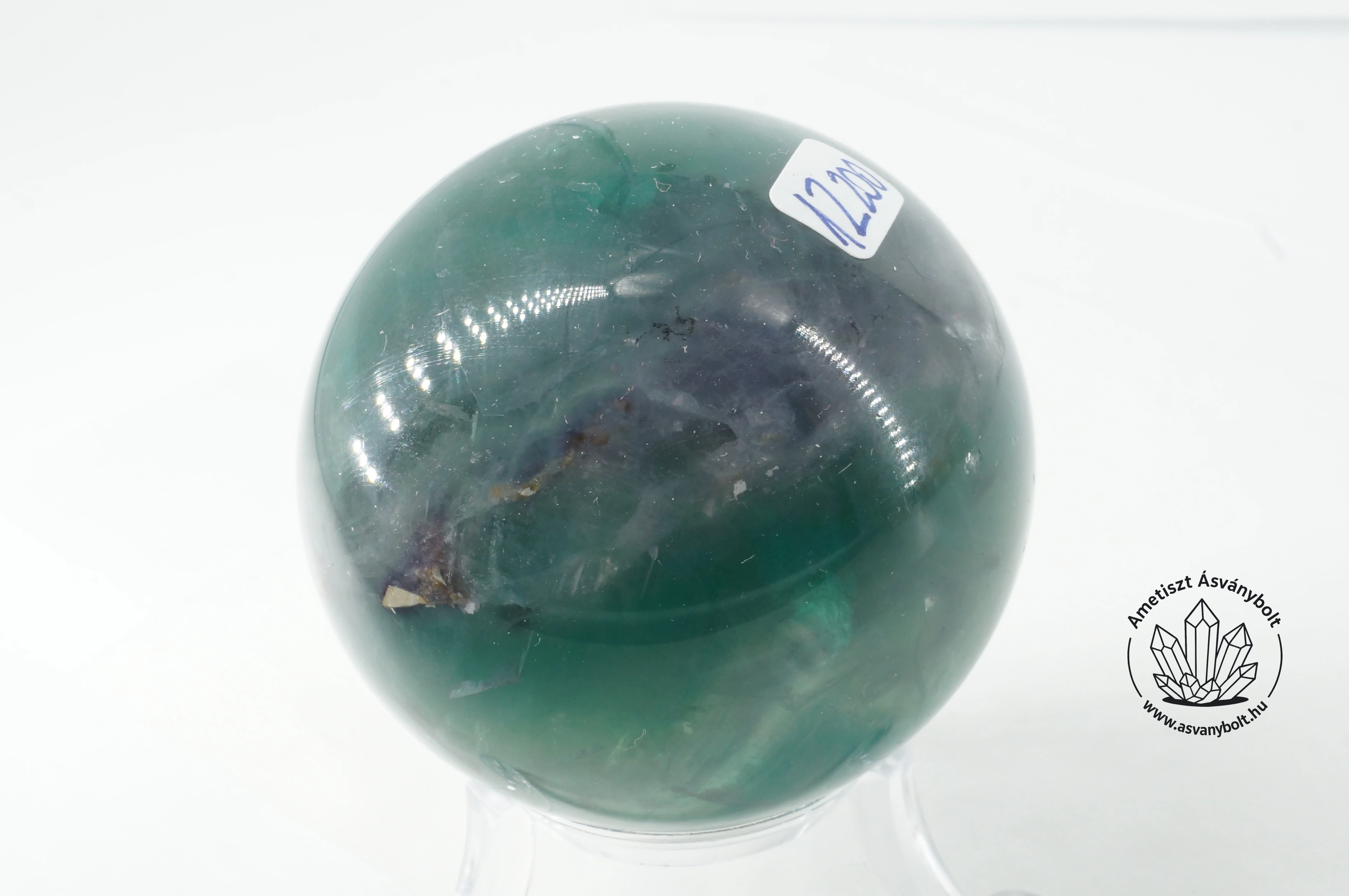 Fluorit lilás zöld golyó 12200