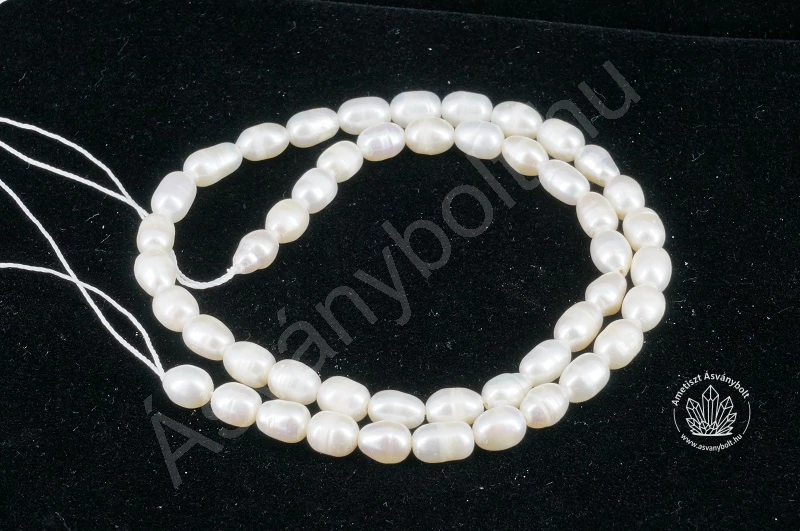 Gyöngy 5x6 mm rizsszem 1 mm furattal