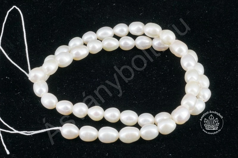 Gyöngy 7-8 mm rizsszem 1 mm furat