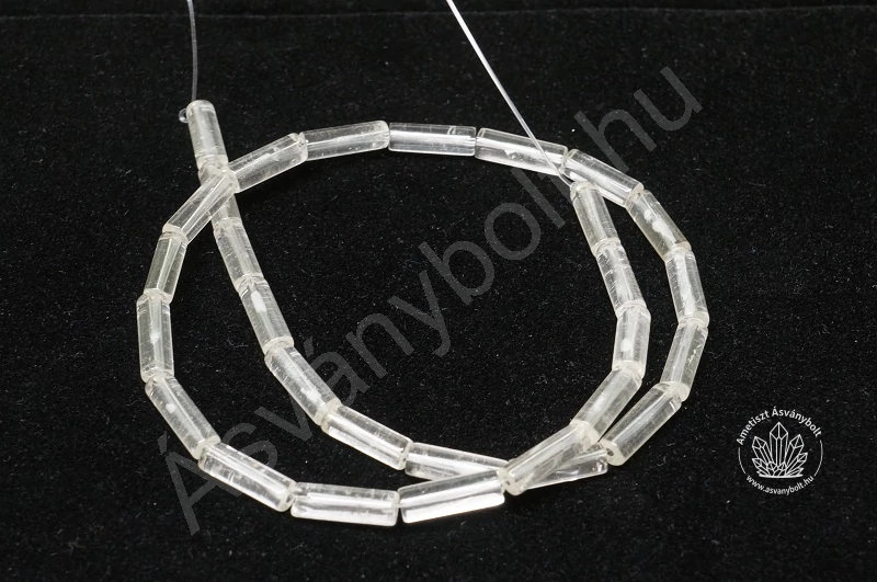 Hegyikristály 4x13 mm henger szál