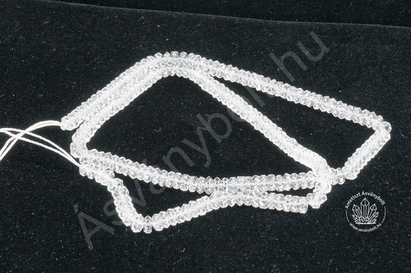 Hegyikristály AA fazettált 2x4 mm tárcsa szál