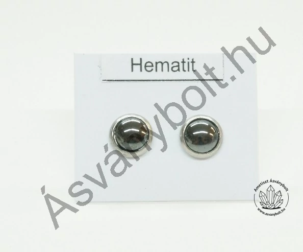 Hematit 6-os félgömb füli nemesacélban