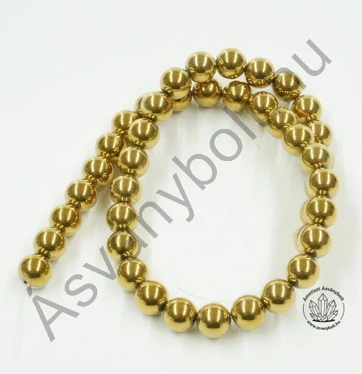 Hematit aranyszínű 10 mm-es szál