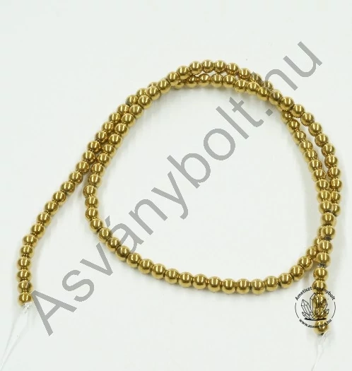 Hematit aranyszínű 4 mm-es szál