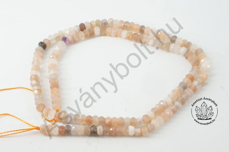 Holdkő vegyes 3x4 mm fazettált tárcsa szál