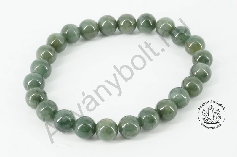 Jade burmai 8 mm-es golyós karkötő