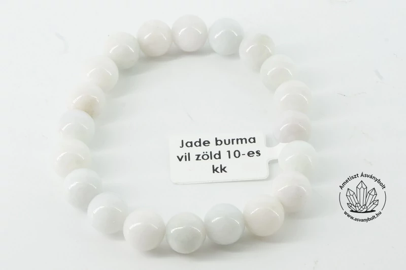 Jade burmai világoszöld 10-es karkötő