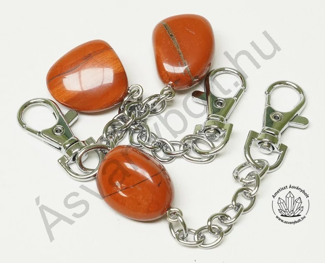 Jáspis fúrt kulcstartó