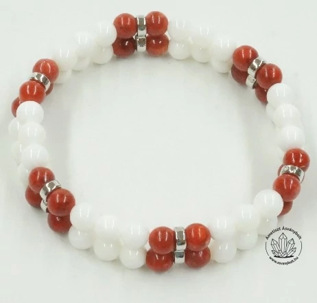 Kagylóhéj korall kétsoros karkötő