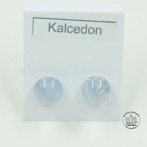 Kalcedon 8-as félgömb nemesacélos füli