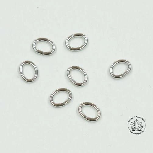 Karika 6x4 mm ovál vastag 50 db