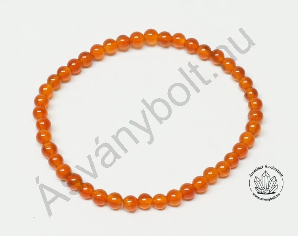 Karneol 4 mm-es golyós karkötő