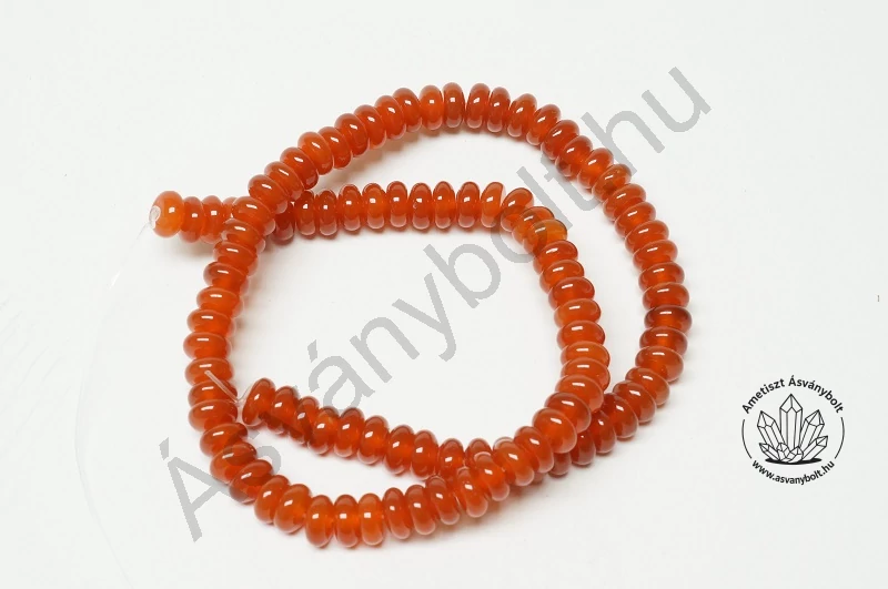 Karneol vörös 8 mm-es korong szál