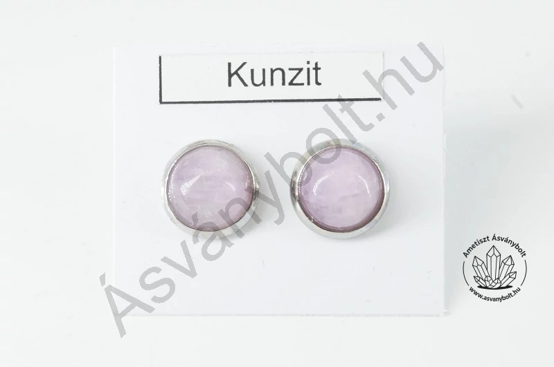 Kunzit extra 8-as félgömb füli nemesacélban
